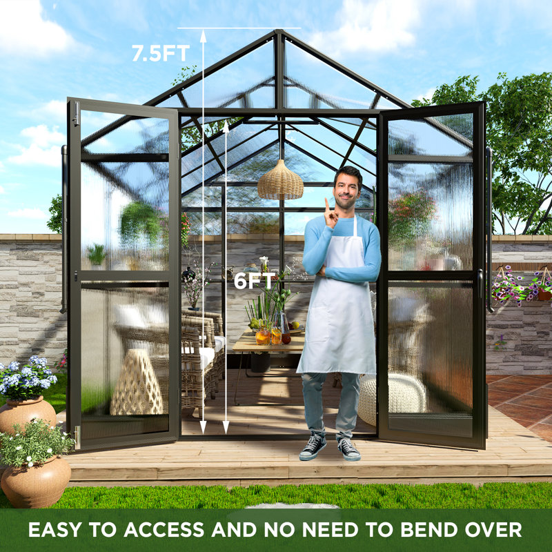 【売り切り御免！】 Greenhouses Aluminum AMERLIFE for Polycarbonate Outdoors, 1.0リットル～